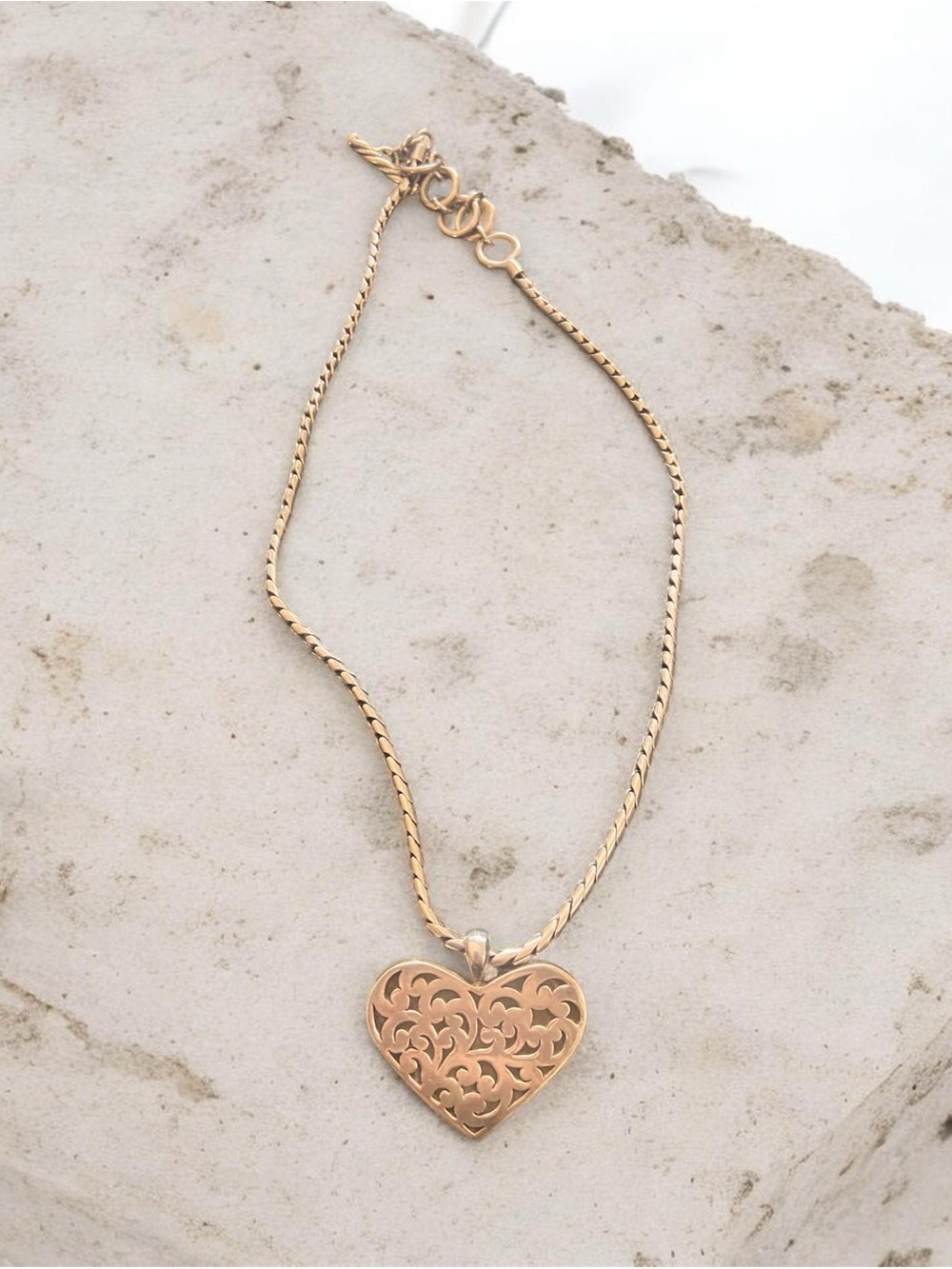 Lois Hill  sterling silver Openwork Heart Pendant Necklace